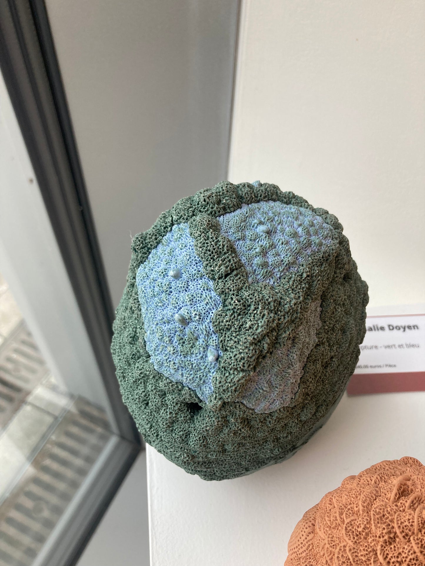 Sculpture vert et bleu - Nathalie Doyen