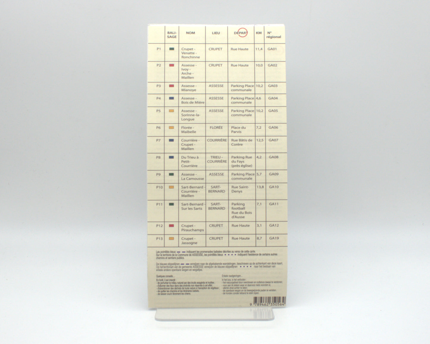 Carte de promenades - Assesse