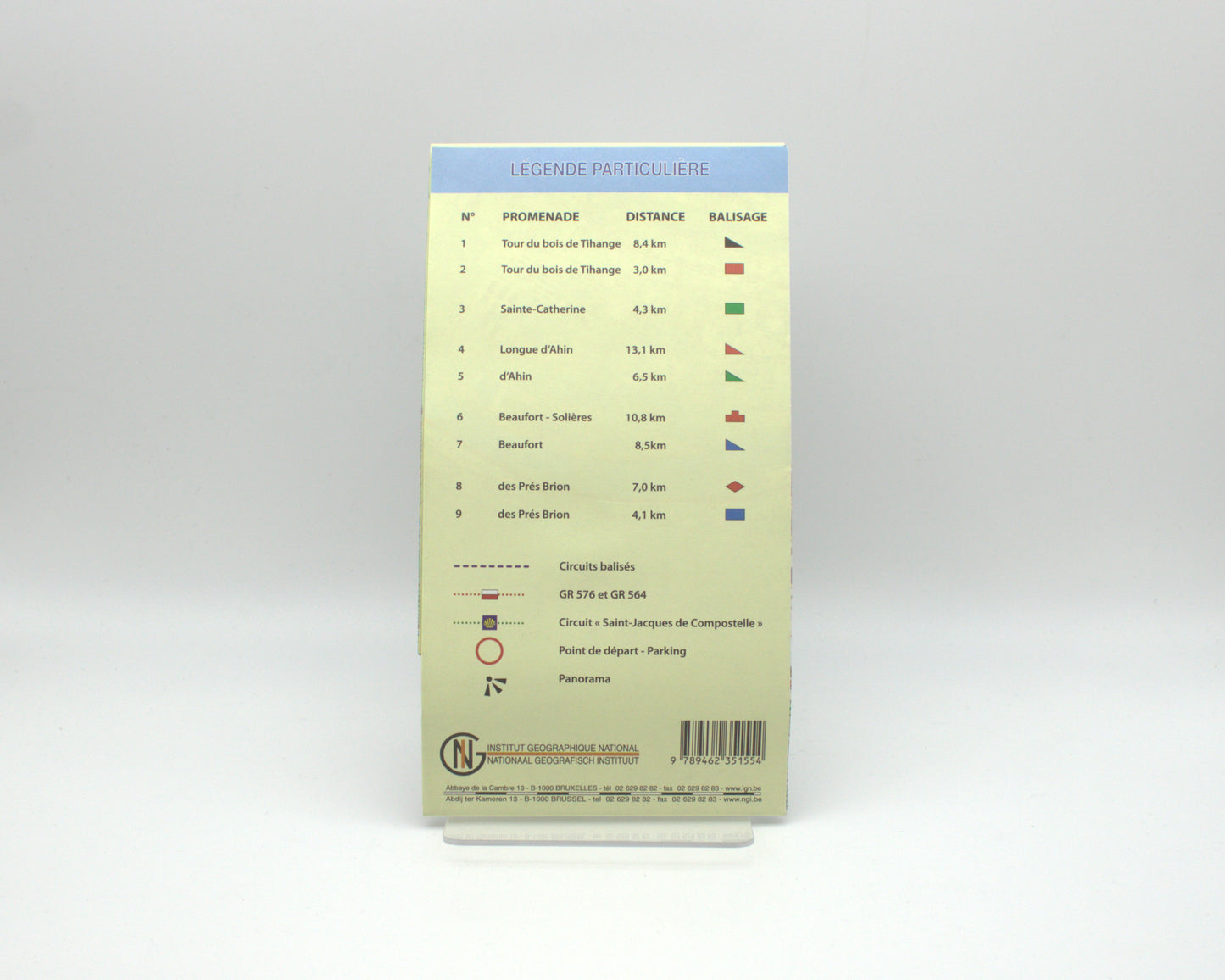 Carte de promenades - Huy