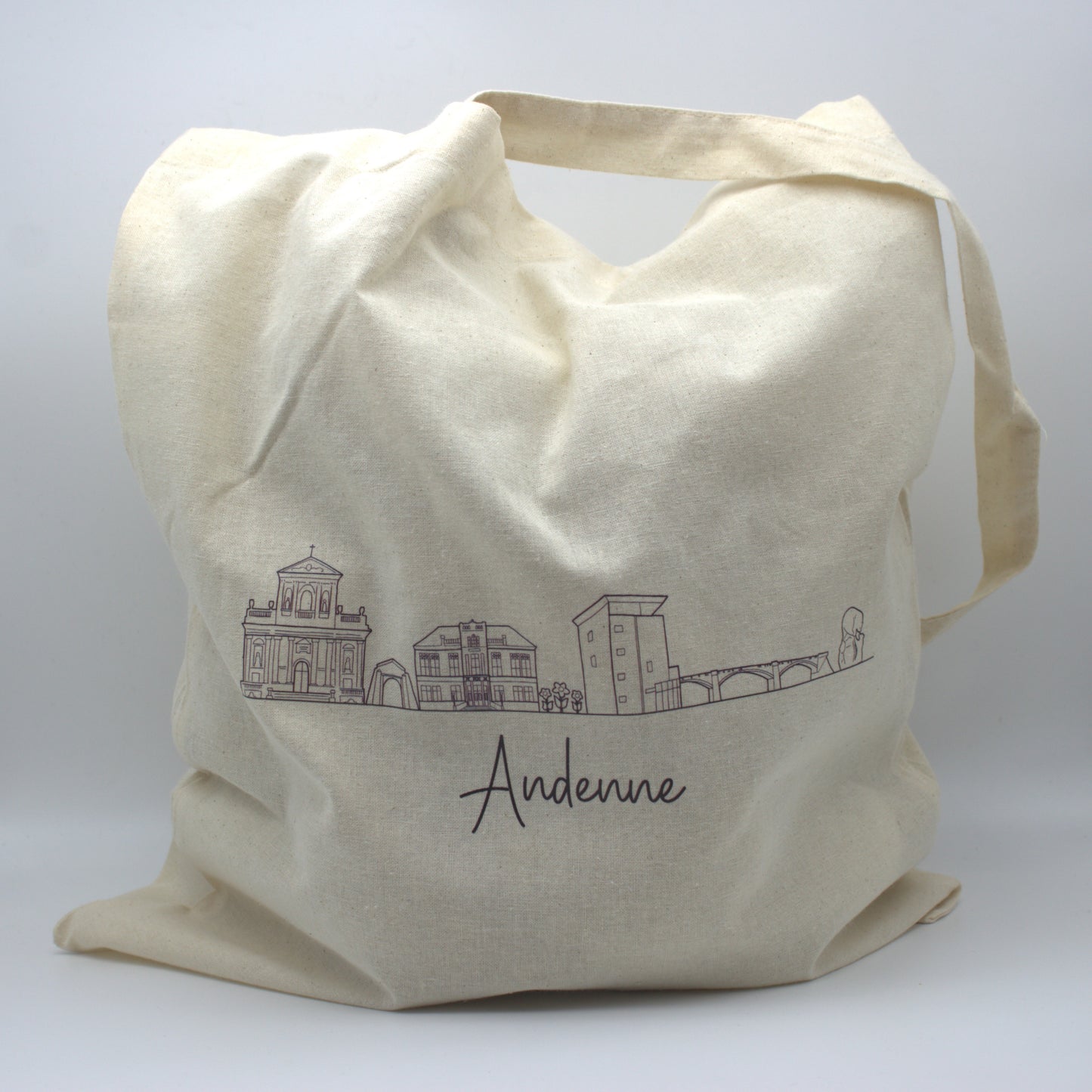 Totebag "Andenne" - Skyline blanc