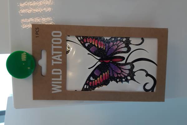 Tattoo mammouth - papillon - loup