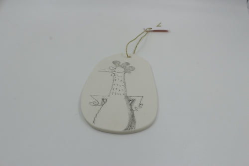 Grande poule illustrée à suspendre - Catherine MARÉCHAL