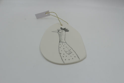 Grande poule illustrée à suspendre - Catherine MARÉCHAL