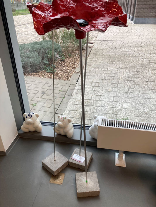 Grand coquelicot sur socle - Mady Balthazar