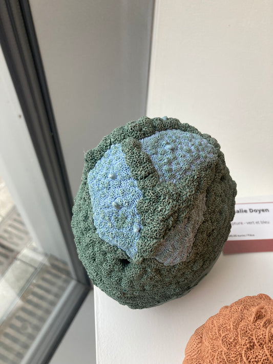 Sculpture vert et bleu - Nathalie Doyen