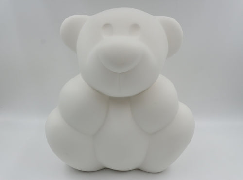 Ours moyen blanc émaillé - Rik DELRUE