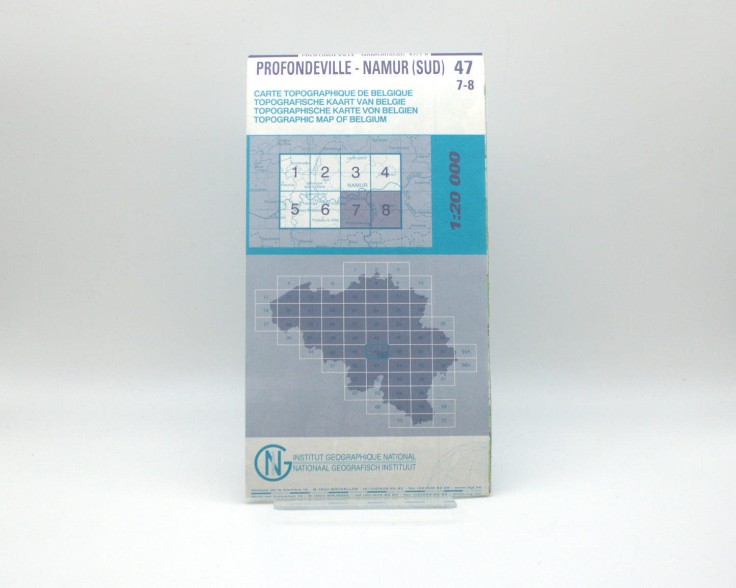 Carte IGN - Profondeville-Namur Sud 47/ 7-8