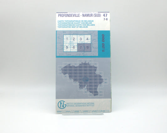 Carte IGN - Profondeville-Namur Sud 47/ 7-8