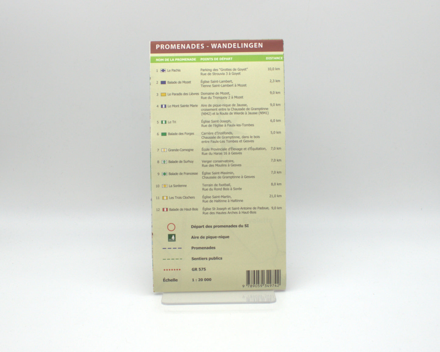 Carte de promenades - Commune de Gesves