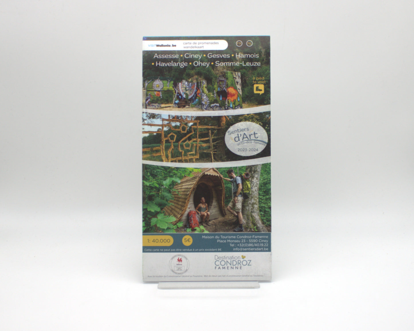 Carte de promenades - Sentiers d'Art en Condroz-Famenne