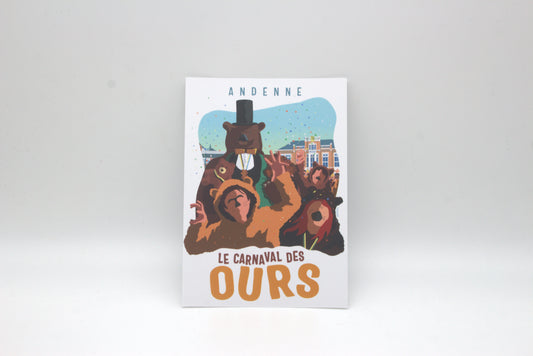 Carte postale - Carnaval des Ours par l'Affiche Belge