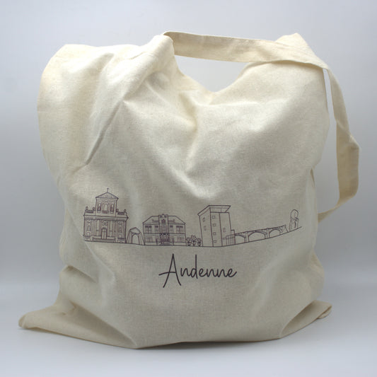 Totebag "Andenne" - Skyline blanc