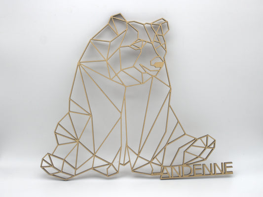 Sculpture en bois d'Ours - Assis